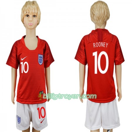Billige Fotballdrakter England Rooney 10 Barn VM 2018 Bortedraktsett